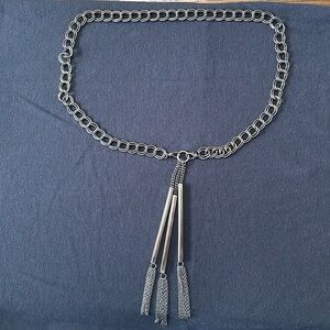 Gunmetal statement chain necklace